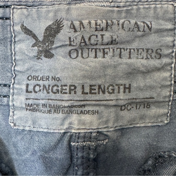 American Eagle Raw Hem Cargo Shorts | Blue | 30 Long - Picture 5 of 9